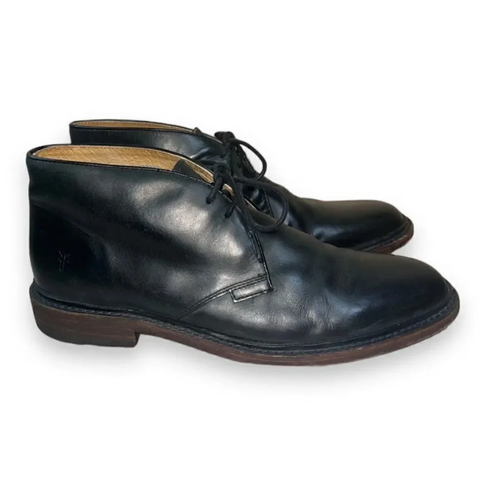 Frye‎ James Chukka Boots Black Leather 3487880 Men's 11.5 D